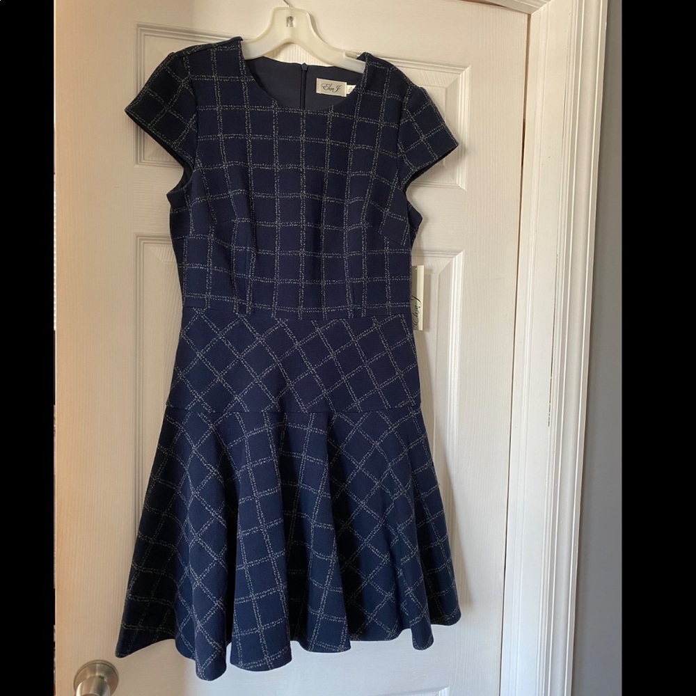 Gorgeous dress Eliza J sz10 dark blue/grey!